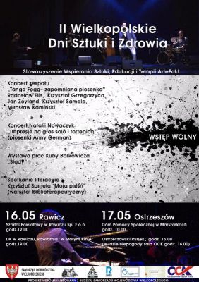 Plakat "II Wielkopolskie Dni Sztuki i Zdrowia"